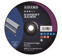 Disque à tronçonner EXPERT ACIER D. 230 x 3 x Al. 22,23 mm - Acier, métaux ferreux - 10111007 - Sidamo