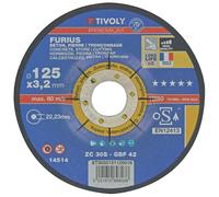 Disque à tronçonner FURIUS -pour matériaux / Ø: 125 / Ep: 3.2 TIVOLY - XT3032121125016