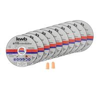 Disque à tronçonner - KWB - 712021 - 115 mm - Lot de 10 - Extra fin