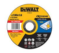Disque à tronçonner l'inox 180 x 22,2 mm, épaisseur 1.6 mm, moyeu plat - DT43908-QZ - DEWALT