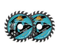 Disque à tronçonner pour bois EXFEIN 85mm 2pcs - Lame de scie circulaire compacte à dents en carbure 24T TCT, à usage général pour le cuttting dans le bois, le plastique et les matériaux composites