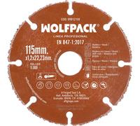 Disque à tronçonner pour bois/plastique Ø 115 mm. Tranchant en carbure de tungstène