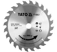 Disque à tronçonner pour bois TCT 185 x 24 x 20 mm YT-60621 YATO