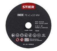Disque à tronçonner STIER 76 x 1 x 10 droit, inox/acier inoxydable 10 pièces