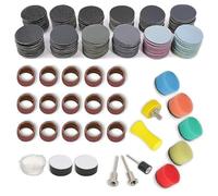 Disque Abrasif 25 mm Velcro 268 pcs, Disques de Ponçage Mouillé et sec, Disque a Poncer pour Dremel, Disque Ponceuse pour Perceuses Sans Fil, Set D'embouts de Polissage P60-P10000 pour des Matériaux T