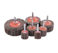 Disque abrasif à lamelles, Abrasive Flap Wheel Set 7 Pcs 80 Grit 1/4" Shank Red 16-80mm For Rust Weld Burr Grinding