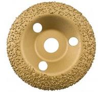 EDMA Disque abrasif Abradisc 928 bombé Ø 125 mm Carbure de tungstène Grain 24 Doré