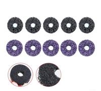 Disque abrasif pour décapage de peinture et de rouille compatible avec meuleuse d'angle pour préparation et finition de surface sur métal et bois (5 noirs + 5 violets)