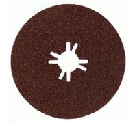 Disque abrasif sur fibres pour meuleuses angulaires, corindon 125 mm, 22 mm, 120