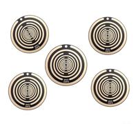 Disque ABS pour coquilles et douleurs musculaires Noir 10 cm | Bois de terre en métal de feu, constitution personnalisée, coque ABS, cuivre de haute pureté, équilibre holistique