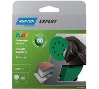 Disque auto-agrippant grain 80 D: 125 mm - lot de 5 - NORTON