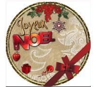 Disque AZYME 15 cm comestible photo sur gateau NOEL