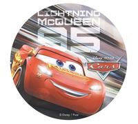 DISQUE AZYME 20 CM DISNEY CARS DECOR GATEAU ANNIVERSAIRE FLASH MC QUEEN