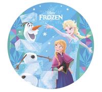 DISQUE AZYME 20 CM LA REINE DES NEIGES DECOR GATEAU ANNIVERSAIRE FROZEN