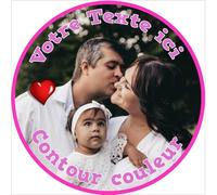 Disque AZYME 20 cm Rond comestible Photo sur gateau