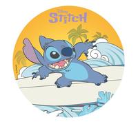 Dekora - Décoration Comestible pour Gâteau d'Anniversaire pour Enfants - Disque Gâteau Stitch 20 cm - Décoration de Gâteau de Gaufret Sans Gluten, Sans Lactose - Convient aux Végétariens