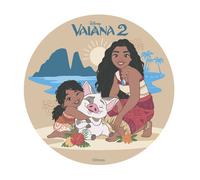 dekora - Décoration pour Gâteaux d’Anniversaire - Cake Topper Vaiana 2 20 cm - Disque en Azyme Comestible pour Gâteau Sans Gluten, Sans Sucres Ajoutés, Sans Lactose - Convient aux Végétariens