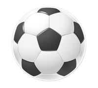 dekora - Décoration pour Gâteau d'Anniversaire d'Enfants - Disque de Gaufrette Ballon de Football | Diamètre 20 cm