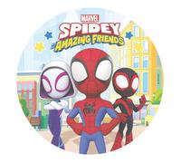 DISQUE AZYME COMESTIBLE 20 CM SPIDEY - DECOR GATEAU ANNIVERSAIRE ENFANTS