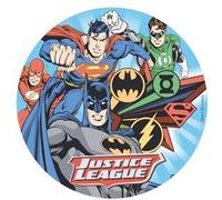 Dekora Design Disque azyme Justice League déco gâteau 20 cm Multicolore 160137