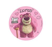 dekora Disque Azyme, Décoration Comestible pour Gâteau d'Anniversaire d'Enfants - Lotso Toy Story - Ø20 cm - Sans Gluten - Adapté aux Végétariens - 1 Unité