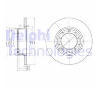 DELPHI BG3982C Disque de frein