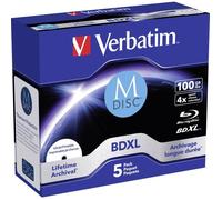 Disque Blu-ray - Verbatim - M-Disc - BDXL - 100 Go - Coffret à bijoux - 5 pièces