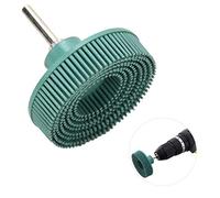 Disque Brosse à Poils Caoutchouc 3 Pouces Meule Abrasive Polissage pour Retrait Rouille Bavure Accessoire Perceuse,Vert