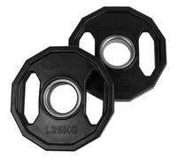 Disque bumper Olympic caoutchouc 1.25kg noir, la paire