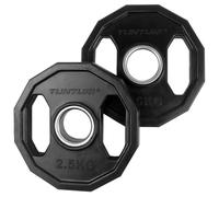 Disque bumper Olympic caoutchouc 1.25kg noir, la paire