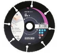 Disque carbure 4 en 1 D. 76 x 10 mm - Bois, alu, cuivre, plâtre, plastique