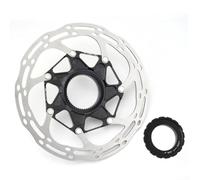 Disque Centerlock pour VTT et vélo de route - 140 mm ou 160 mm, noyau en aluminium 7075-T6 avec faces en acier inoxydable, design creux dissipateur de chaleur, noir 140 mm