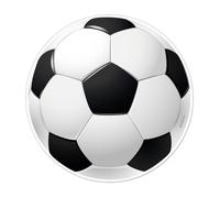 Disque comestible - BALLON DE FOOTBALL - 15,5 cm - Sans sucre - Décoration gâteau anniversaire - Multicolore