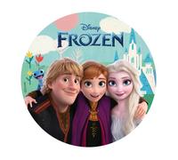 dekora - Décoration pour Gâteau d'Anniversaire d'Enfants - Disque Comestible Sans Sucre La Reine des Neiges | Diamètre 20 cm