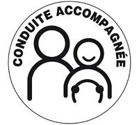 1 Disque Conduite Accompagnée Ø 15 Cm Adhésif