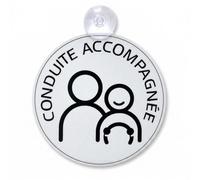 Disque conduite accompagnée électrostatique jeune conducteur vitre
