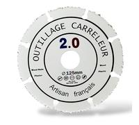 Disque Coupe-Tout 125 mm Polyvalent - Bois, Plastique & PVC | Alésage 22,23 mm - Meuleuse d’Angle | Coupe Propre & Rapide | Outillage Carreleur 2.0 - Artisans Français