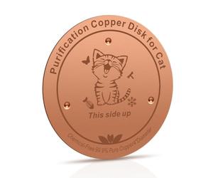 Disque cuivré pour gamelle à Eau des Chats Disque Support 3 Points 10 cm