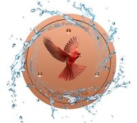 Disque de bain d'oiseaux en cuivre | 10 cm de diamètre avec support à trois points | de nettoyage pour bain d'oiseaux pour la terrasse | Pour femmes, mamans, jardinières, amateurs de nature