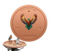 Disque de bain d'oiseaux en cuivre | 10 cm de diamètre avec support à trois points | Disque de nettoyage pour abreuvoir d'oiseaux en cuivre | Pour femmes, mamans, jardinières, amateurs de nature