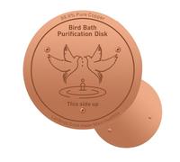 Disque de bain d'oiseaux en cuivre - de fontaine de nettoyage d'eau, purification anti-algues avec design en métal, accessoire de jardin avec placement facile, entretien naturel, décoration