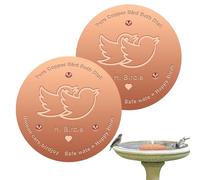 Disque de Bain d'oiseaux en cuivre, de Nettoyage de Bain d'oiseaux, Plateau de Nettoyage d'eau antidérapant, Utilisation Polyvalente, matériaux Robustes, 10x10x0,2 cm, pour Maintenir l'eau Prop