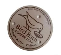 Disque de bain d'oiseaux en cuivre pour une utilisation en extérieur, libération d'ions naturelle, réduit la fréquence de nettoyage toute l'année, support stable à trois points, 0,6 mm d'épaisseur