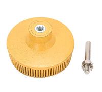 Disque de brosse à poils Meule abrasive de polissage abrasif en caoutchouc de brosse de 3 pouces pour le retrait de rouille de bavure(Jaune)