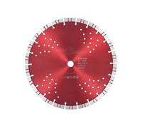 Disque de coupe diamanté avec turbo et trous Acier 300 mm Rouge G