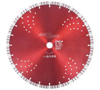 Disque de coupe diamanté avec turbo et trous Acier 350 mm