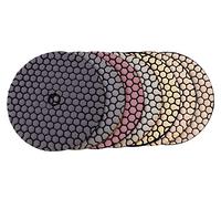 Disque de coupe en diamant, disque de coupe, Lot de 7 tampons de polissage à sec de 5 pouces, tampons de polissage diamantés tranchants et flexibles de 125 mm for disque de ponçage en granit, marbre,