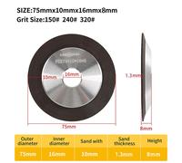 Disque De Coupe En Diamant Pour Affû70.De Fraise En Acier Au Tungstène,Meuleuse De Liaison En Résine,1pc - Type Black75x16x8x5mm-150 Grit