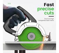 Disque de coupe en verre de diamant 2 Pack 100 mm OD 22 mm ID 15 mm Largeur de ble Ultra Sharp Fast Fast Cutting Blade For Tile Crystal Wine Bottle Polissing en céramique (Vert)