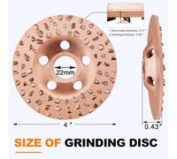 Disque de coupe et de meulage diamanté brasé de 4 pouces for meuleuse d'angle - Applications: caoutchouc, bois, tissus, pneus